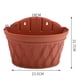 thumbnail image 2 of 1 maceta de ratán artificial tejida para decoración de jardín, maceta colgante de plástico para colgar en la pared (rojo oscuro)., 2 of 8
