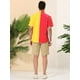 thumbnail image 5 of Lars Amadeus Camisa hawaiana de patchwork con botones y mangas cortas de lunares de verano para hombre Rojo amarillo M, 5 of 6