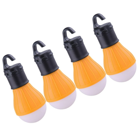 Worgeous 4 Pcs Portable Camping Tent Lights Rechargeable Lanterns Orange LED Outdoor Lamps
