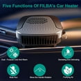thumbnail image 2 of Car Heater  Portable Heater for Automobile Windshield 12 Volt 150W Car Heater Plugs into Cigarette Lighter with Heating & Cooling Collapsible Car Heaters Portable Fast Demisting Defroster, 2 of 6