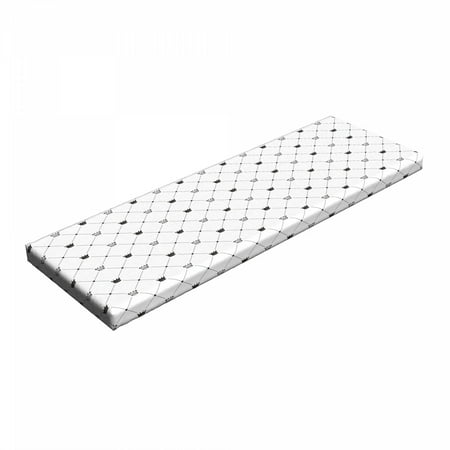 

Abstract Bench Pad Kings Crown Classic Empire Royal on Contemporary Simplistic Display HR Foam Cushion with Decorative Fabric Cover 45 x 15 x 2 Black White by Ambesonne