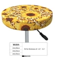 thumbnail image 2 of Abstract Leopard Print Sunflower Round Bar Stool Seat Covers, Elastic Round Chair Cover Stool Seat Slipcover Bar Stool Cushions Round Pad for 12-14 inch, 2 of 5