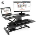 thumbnail image 1 of 31.5" Electric Height Adjustable Standing Desk Converter, Ergonomic One-Touch Button Computer Desk Ergo Riser ADR Fits Single/Dual Monitor - Black, 1 of 9