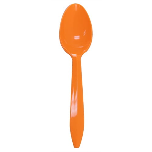 Lollicup Karat Medium Weight, Orange Polypropylene Teaspoon | 1000/Case