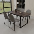 thumbnail image 4 of 5 Piece Dining Table Set for 4, Modern Rectangular Wooden Dining Table and Suede Dining Chairs, Kitchen Table and Chairs for 6 Persons, Ideal for Kitchen Dining, 4 of 9