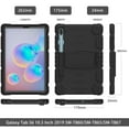 thumbnail image 3 of XYX Case for Samsung Galaxy Tab S6 10.5 inch (SM-T860/SM-T865), Dual Layer Slim Heavy Shockproof Rugged Protective Cover Case with Kickstand (Black), 3 of 7