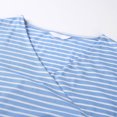 thumbnail image 6 of Efsteb Women's Maternity Shirts V Neck Striped Nursing Tops Casual Fashion Comfy Pregnancy Tunic Tops Blouses (Blue,S), 6 of 7