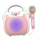 thumbnail image 1 of Máquina de karaoke para niños, juguetes recargables para niñas y niños, micrófono de juguete con LED incorporado. EstiloB Rosa, 1 of 9