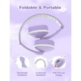thumbnail image 5 of Seenda Kids Headphones for Girls Boys, Wired Kids Headphones with Microphone for School, Lightweight Foldable Stereo Bass Volume Control Kids Headphones for Cell Phone/Tablet/Laptop/MP3/4, Purple, 5 of 6