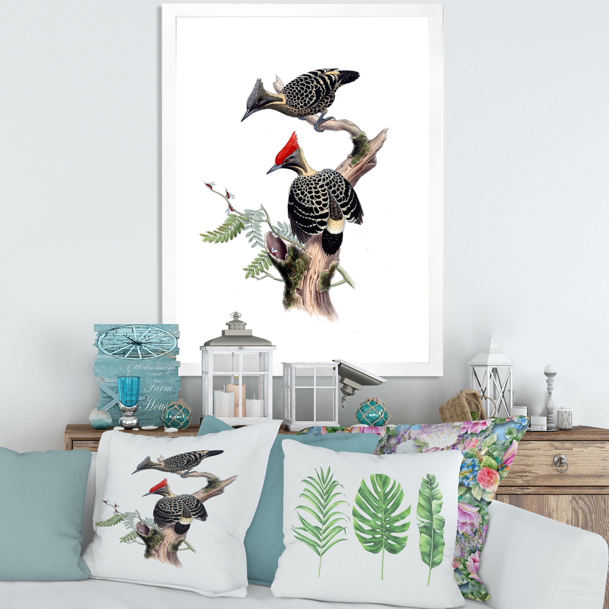 Designart 'Ancient Birds In The Wild VI' Traditional Framed Art Print