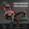 thumbnail image 2 of Bigzzia High-Back Gaming Chair PC Office Chair Computer Racing Chair PU Desk Task Chair Ergonomic Executive Swivel Rolling Chair with Lumbar Support for Back Pain Women, Men (Red), 2 of 7