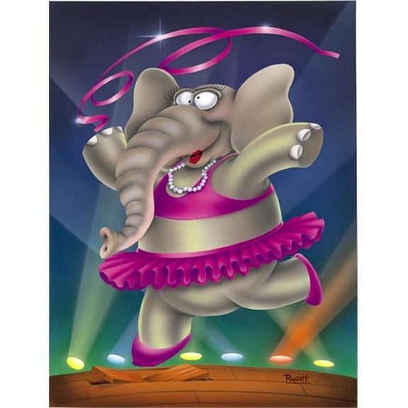 Elephant Ballerina Flag Canvas House Size