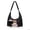 Black Christmas Cat, variant on Christmas Pug Pattern Padded Hobo Purse for Women, Large Capacity Quilted Shoulder Crossbody Bag with Matching Pendant Adjustable Strap for Winter Holiday Shopping Daily