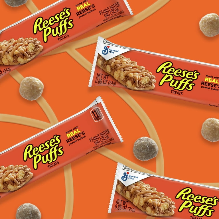 Reese's Puffs Treats 16本　他 4 pack) REESE'S Puffs Cereal Treat Bars, Peanut Butter and