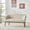 Beige,Walnut, variant on Teal Mid-Century Modern Loveseat Sofa, 2-Seater Fabric Couch with Plush Channel Stitching, Curved Backrest, Tapered Wood Legs for Living Room or Reading Nook