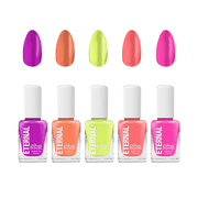 Eternal Neon Nail Polish Set for Women (GIRLS JUST WANNA HAVE NEONS) - Nail Polish Set for Girls - Lasting & Quick Dry Finger nail Polish Kit for Home DIY Mani Pedi - Made in USA, 13.5mL (Set of 5)