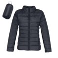 thumbnail image 4 of Bibifish Women's Down Jackets Lightweight Packable High Collar Zip Jackets Stain-Resistant Slim Fit Warm Winter Wear Portable Travel Coats, 4 of 5