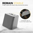 thumbnail image 4 of Haussimple Car Trash Can Waterproof Garbage Bin with Stability Floor Mat Clip Gray, 4 of 9