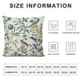 thumbnail image 5 of JEUXUS  Navy Blue Floral Pillow Covers Watercolor Flower Bird Decorative Throw Pillows Outdoor Blue and White Spring Square Cushion Cover for Home Couch Sofa Bedding,, 5 of 5