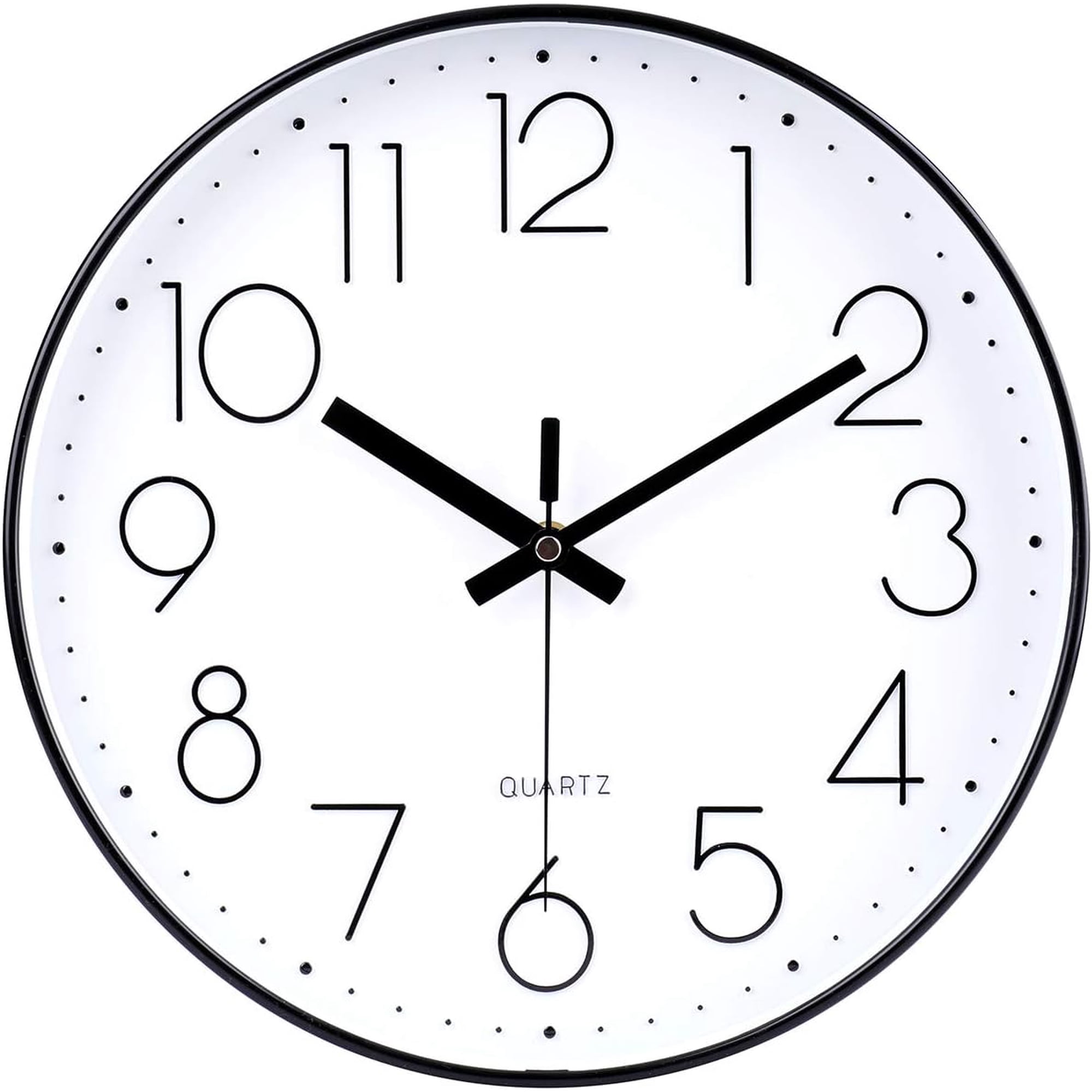 Oumers 12 Quartz Modern Indoor Schoolhouse Clock, Silent Mechanism