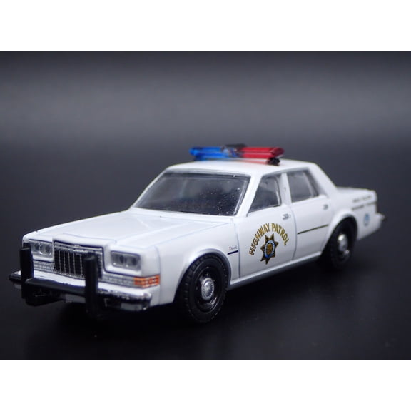 Open Box 1988 DODGE DIPLOMAT CALIFORNIA HIGHWAY PATROL CHP 1:64 SCALE DIECAST MODEL CAR
