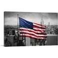thumbnail image 1 of ARTCANVAS The United States of America Flag NYC New York City Skyline Canvas Art Print - Size: 18" x 12" (0.75" Deep), 1 of 9