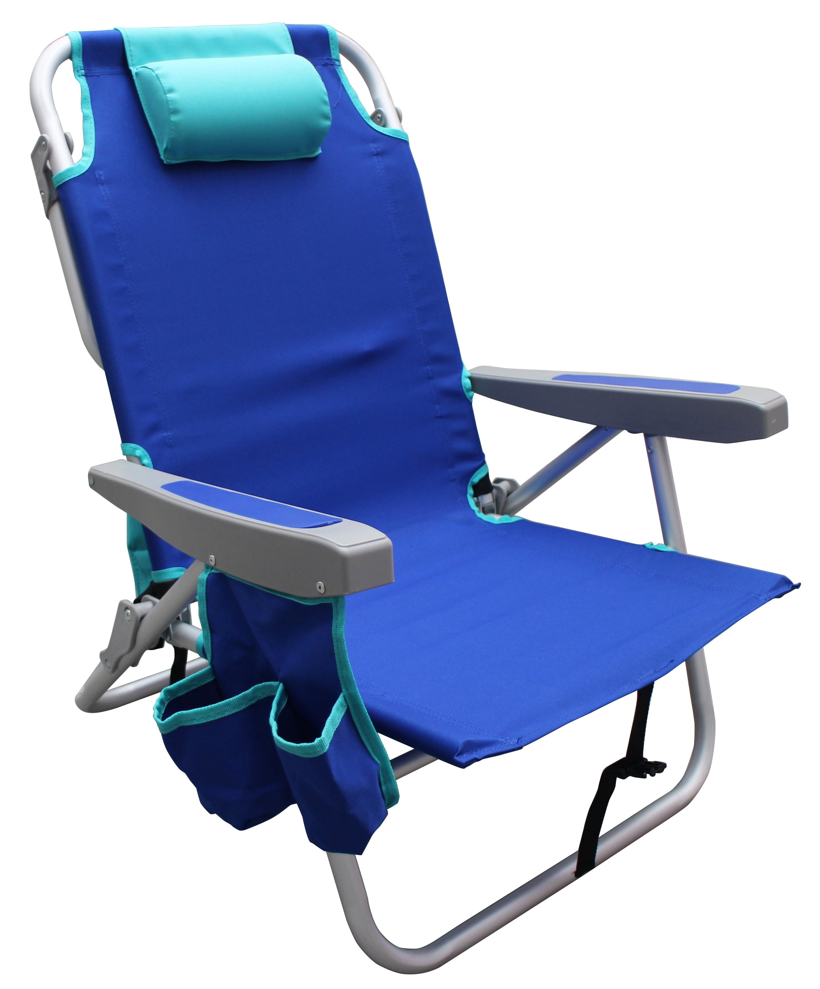 Mainstays Reclining Blue Beach Event Backpack Chair Brickseek
