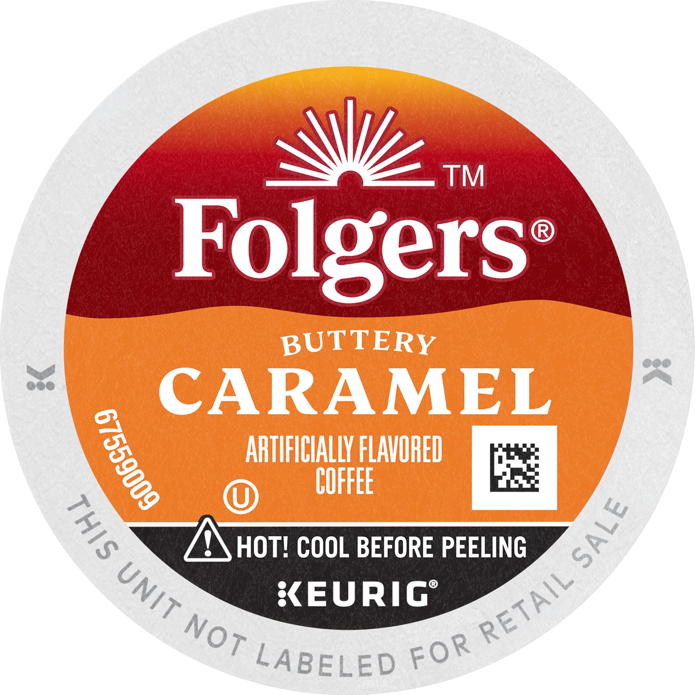 (72 Count) Folgers Buttery Caramel Artificially Flavored, K-Cup Coffee Pods