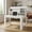 White, variant on Resenkos Modern Computer Desk with Storage Hutch and Open Shelves for Home Office - Black