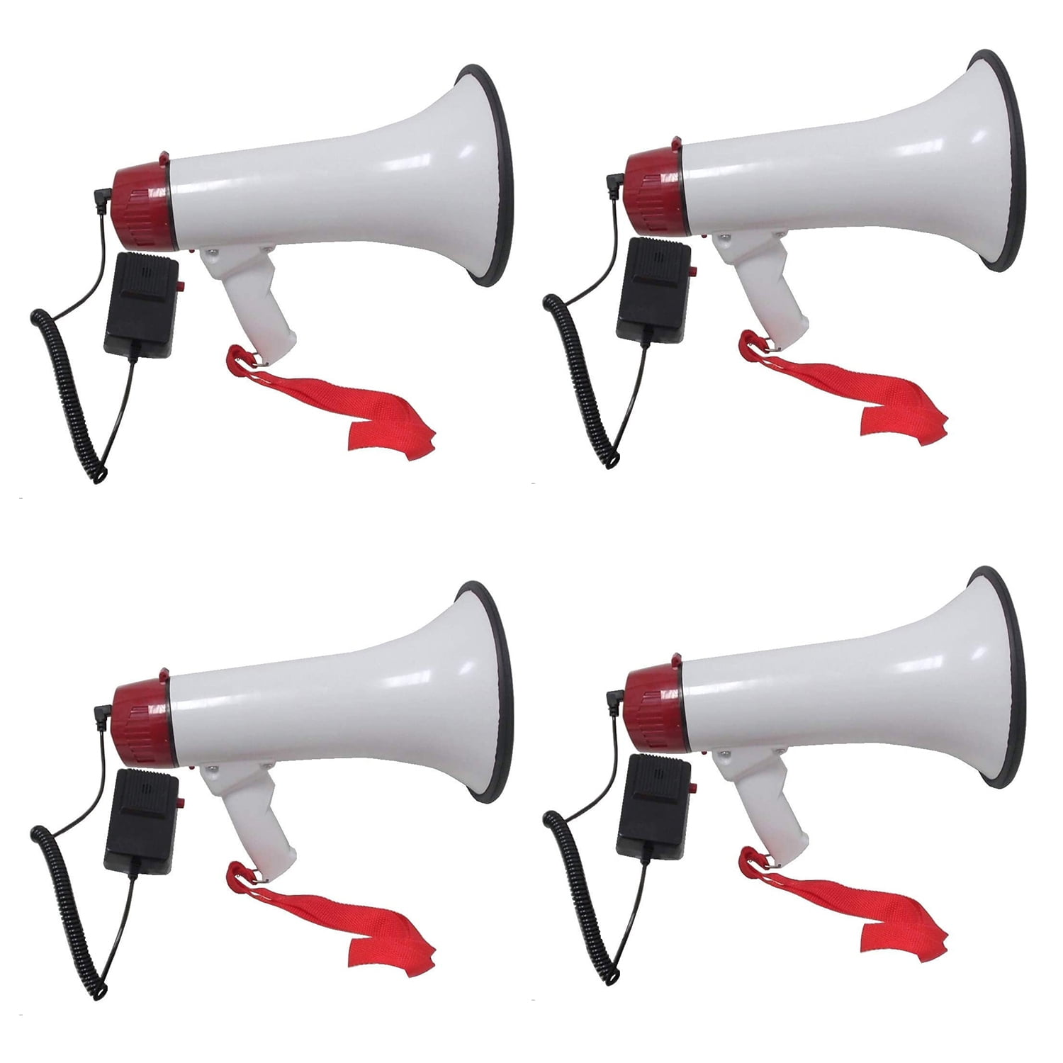 Nippon America Handheld Power Megaphone with Built In Siren White (4 Nippon America Handheld Power Megaphone with Built In Siren White (4