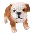 thumbnail image 2 of Estatua de cachorro de Bulldog Inglés, escultura de Bulldog de resina realista para decoración de porche de césped y jardín, Bulldog de pie, 2 of 10