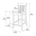 thumbnail image 4 of Home Square 2-Piece Furniture 24" Wood Counter Stool Set in Black, 4 of 10