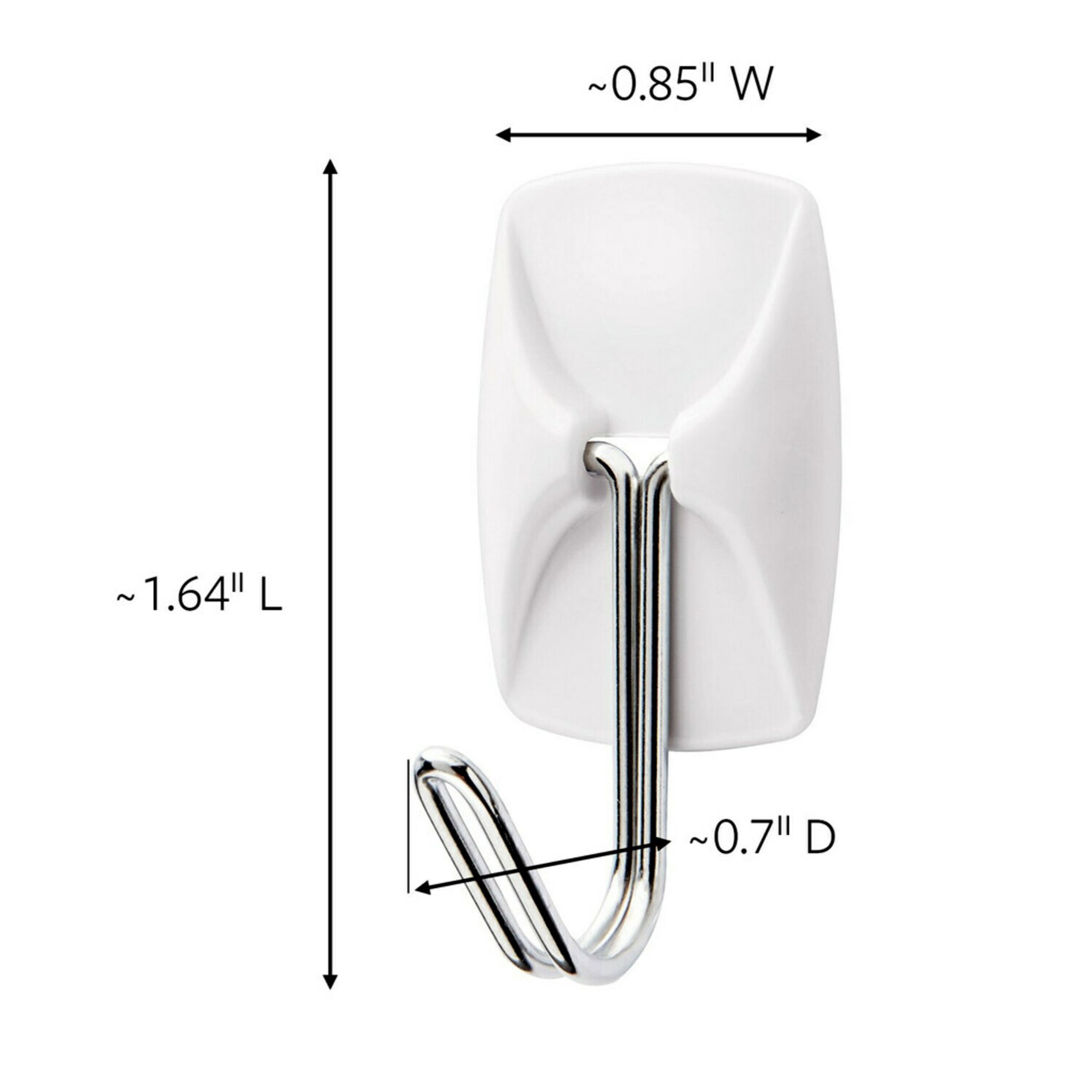 Command Small Wire Toggle Hooks, White, Damage Free Organizing, 14 Hooks and 24 Strips