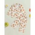 Bangyeer Toddler Girl Boy Halloween Satin Silk Pajamas Button Down 2
