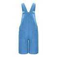 thumbnail image 5 of Jeans for Men Denim Overalls Button Front Jumpsuit Bib Pants Durable Jeans Stretch Casual Relaxed Fit Outdoor Denim Pants, 5 of 7