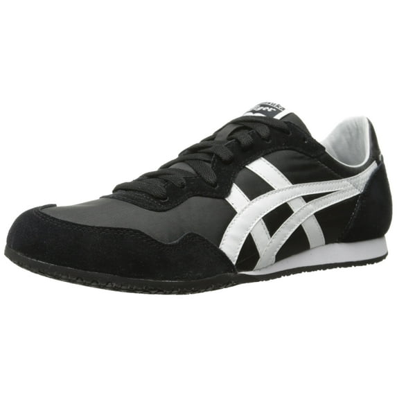 Asics D109L-9001: Onitsuka Tiger Men's Serrano Unisex Black White Sneakers (4.5 D(M) US Men)