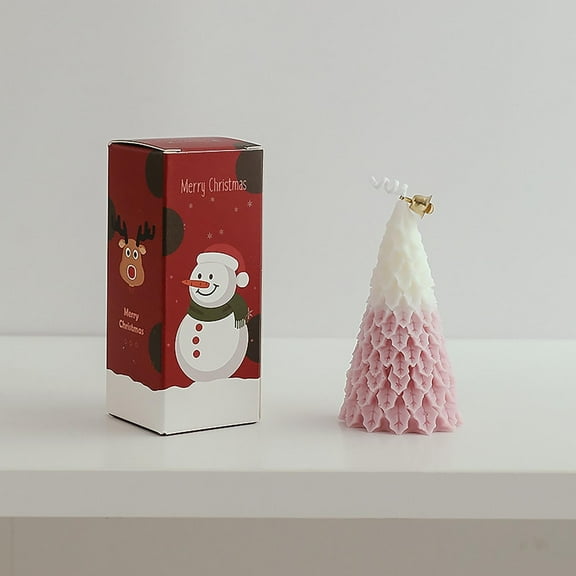 SHIMELE Christmas Tree Aroma Candle, Festive Decoration, Handcrafted Gift for Holiday Moments - 4.6*9.6cm Paraffin Candle