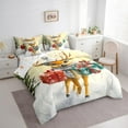 thumbnail image 3 of jejeloiu Xmas Reindeer 7-Piece Twin Bedding Sets,Kids Christmas Gifts Bedding Comforter Set,Red Green White Sheet Sets For Teens,Super Cozy Room Decor Reversible, 3 of 8