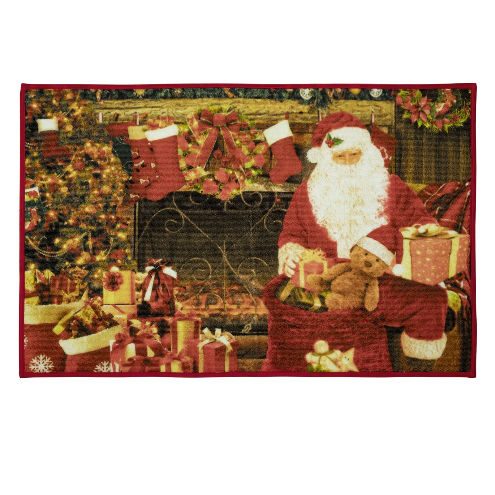 Christmas Style Door Mat Santa Claus Floor Carpet Indoor Rugs Xmas Home Decor 