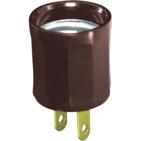 Leviton Electrolier Socket - Leviton Outlet Adapter Socket Plug-In 15 A 125 V Medium Brown
