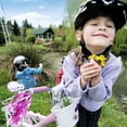 thumbnail image 4 of 1 par (2 uds) de serpentinas para manillar de bicicleta para niños, empuñaduras de bicicleta, cinta con borlas brillantes, cintas de agarre para triciclo, portabebés, 4 of 5
