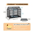 thumbnail image 6 of Heavy Duty Dog Crate, Metal Wire Dog Cage with Divider, Indestructible Dog Crate Kennel, for Large Dogs,Sturdy Locks Design/Double Door with Wheels/Removable Tray, 6 of 8