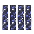 thumbnail image 5 of Chririnla Car Seat Belt Pads Skin-Friendly Polyester, Compatible with, Suitable for Auto, Skull Blue Rose Pattern, 5 of 8
