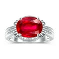 thumbnail image 3 of RYLOS Bagues pour Femmes Bague en or Blanc 14K Pierre Précieuse 12X10MM et Diamants Superbe Bague pour Doigt du Milieu Ou Index Bijoux Rubis de Juillet Taille 5, 3 of 7