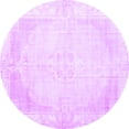 thumbnail image 1 of Ahgly Company Indoor Round Persian Purple Traditional Area Rugs, 4' Round, 1 of 4