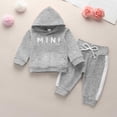 thumbnail image 5 of Kids Cotton Sweatsuit Set 2-Piece, Gray Hoodie and Joggers for Kids to Big Kid, Unisex Boys Girls Casual Play Outfit,Size 2 T, 5 of 9