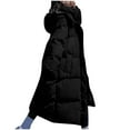 thumbnail image 2 of Turilly Women's Long Sleeved Woolen Cotton Jacket Pocket Zipper Medium Length Hooded Jacket, 2 of 3