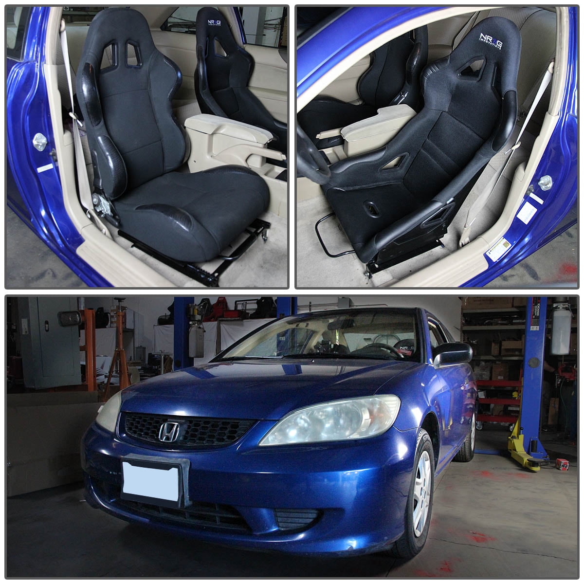 For Honda Civic EM/ES Pair of Tensile Steel Low Mount Racing Seat Bracket 