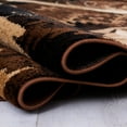 thumbnail image 3 of Brown Prints Fish Acorns Bear Cabin Moose Wildlife Area Rug (3' 9" x 5' 1"), 3 of 5