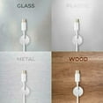 thumbnail image 6 of 20 pcs Cord Management Organizer Kit Cable Ties ,Reusable Hook and Loop Cord Organizer Cable Tie,Wire Holders, Adhesive Car Cable Clips,White, 6 of 10